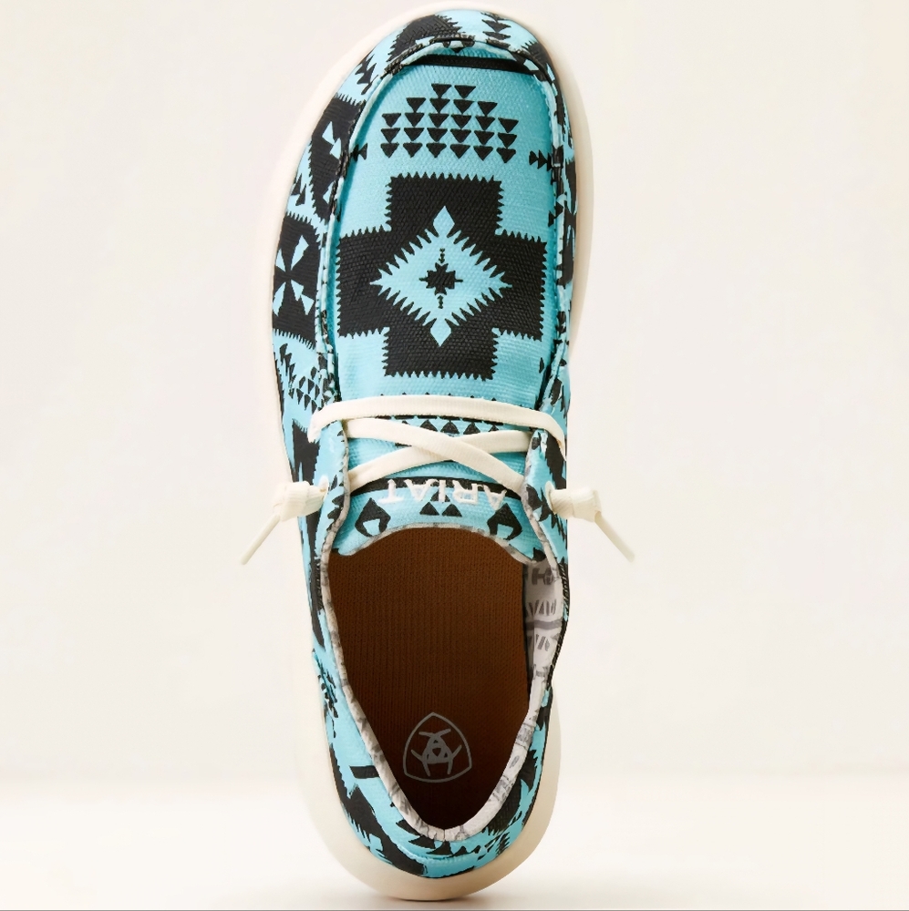 Ariat Ladies Hilo Turquoise Saddle Blanket Aztec Print Casual Shoes Size 9